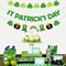 Pre-Strung St Patricks Day Banner Decorations, 3Pcs Glitter Saint Patricks Day Sign with Shamrock Clover,Leprechaun Hat,Rainbow, Pot of Gold Pattern for Irish Party Mantle Home Office Indoor Decor
